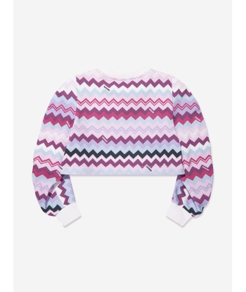 Missoni Girls Zigzag Sweatshirt in Pink solde