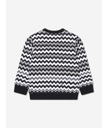 Missoni Kids Zigzag Sweatshirt in Black chez Cornerstreet bien 