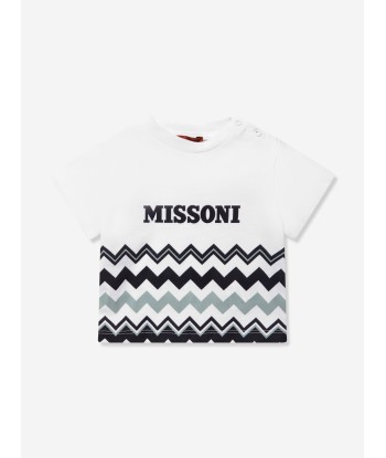 Missoni Baby Boys Zigzag T-Shirt in White Voir les baskets