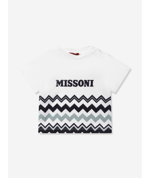 Missoni Baby Boys Zigzag T-Shirt in White Voir les baskets