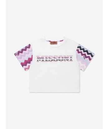 Missoni Girls Logo T-Shirt in White ou a consommer sur place