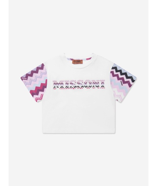 Missoni Girls Logo T-Shirt in White ou a consommer sur place