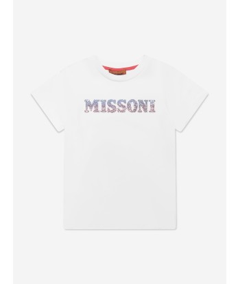 Missoni Girls Logo T-Shirt in White l'achat 