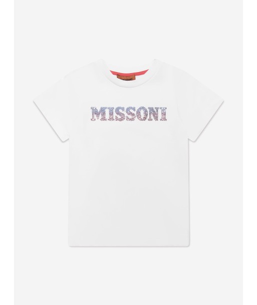 Missoni Girls Logo T-Shirt in White l'achat 