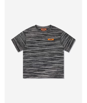 Missoni Boys Branded T-Shirt in Black chez Cornerstreet bien 