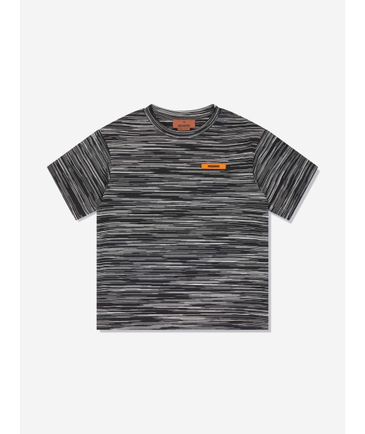 Missoni Boys Branded T-Shirt in Black chez Cornerstreet bien 