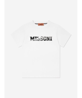 Missoni Boys Logo T-Shirt in White est présent 