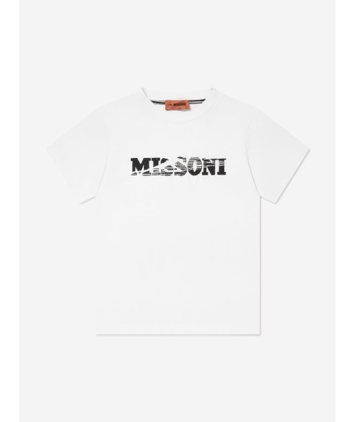 Missoni Boys Logo T-Shirt in White est présent 