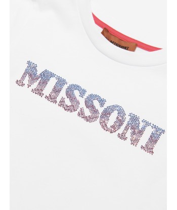 Missoni Girls Logo T-Shirt in White l'achat 