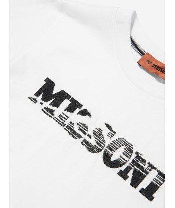 Missoni Boys Logo T-Shirt in White est présent 