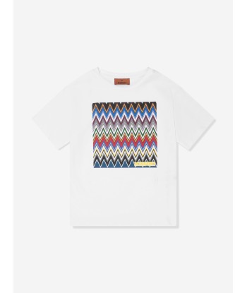 Missoni Boys Zigzag T-Shirt in White prix