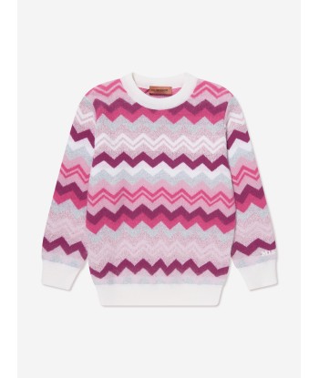 Missoni Girls Zigzag Jumper in Pink offre 