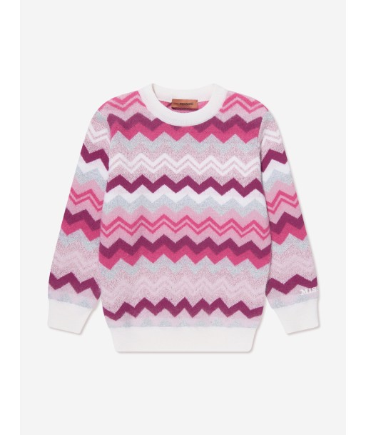 Missoni Girls Zigzag Jumper in Pink offre 