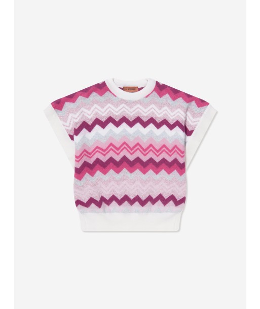 Missoni Girls Zigzag Knitted Vest in Pink 2 - 3 jours ouvrés.