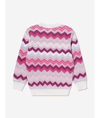 Missoni Girls Zigzag Jumper in Pink offre 