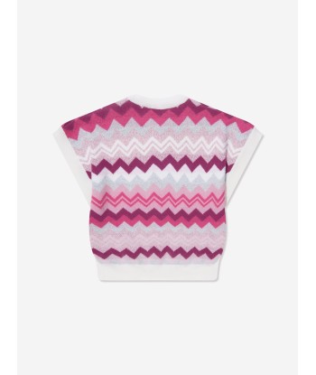 Missoni Girls Zigzag Knitted Vest in Pink 2 - 3 jours ouvrés.