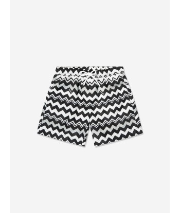 Missoni Boys Zigzag Swim Shorts in Black les ligaments