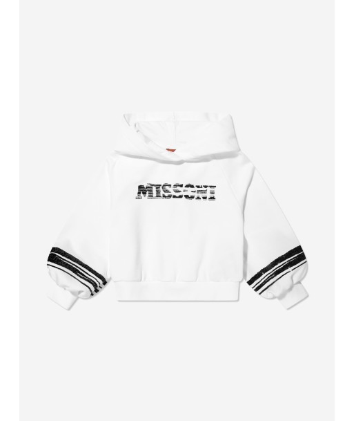 Missoni Girls Logo Hoodie in White la chaussure