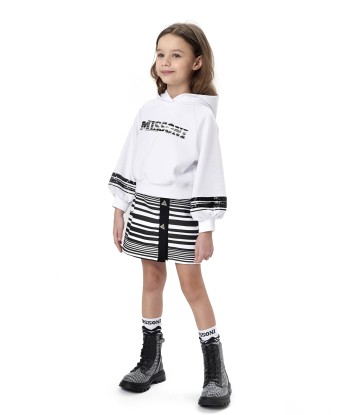 Missoni Girls Logo Hoodie in White la chaussure