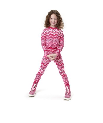 Missoni Girls Zigzag Knitted Jumper in Pink le des métaux précieux