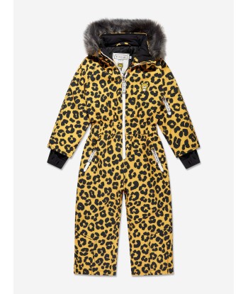 Roarsome Kids Leopard Ski Suit in Yellow pas cher chine