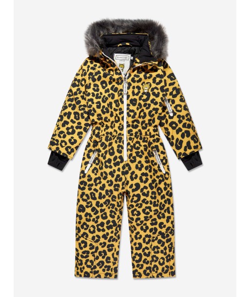 Roarsome Kids Leopard Ski Suit in Yellow pas cher chine