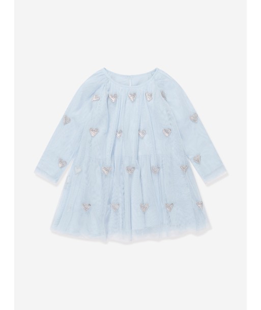 Stella McCartney Baby Girls Embroidered Heart Dress in Blue Par le système avancé 