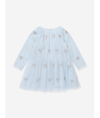 Stella McCartney Baby Girls Embroidered Heart Dress in Blue Par le système avancé 