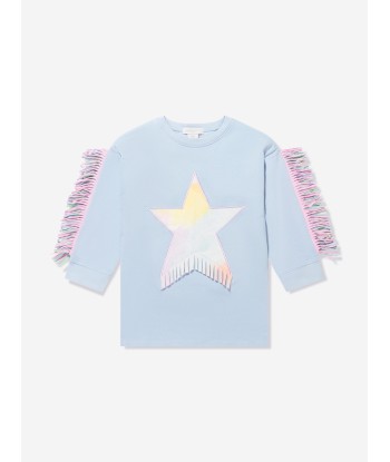 Stella McCartney Girls Star Sweater Dress in Blue destockage