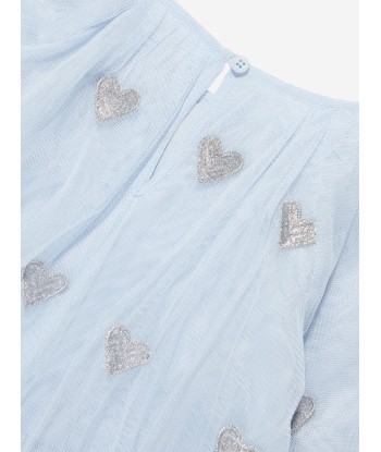 Stella McCartney Baby Girls Embroidered Heart Dress in Blue Par le système avancé 