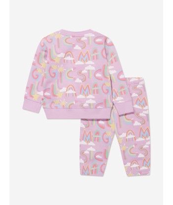 Stella McCartney Baby Girls Logo Tracksuit in Pink chez Cornerstreet bien 