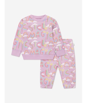 Stella McCartney Baby Girls Logo Tracksuit in Pink chez Cornerstreet bien 