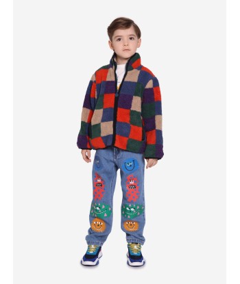 Stella McCartney Boys Faux Shearling Jacket in Multicolour pas chere