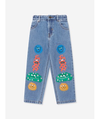 Stella McCartney Boys Monster Print Jeans in Blue est présent 