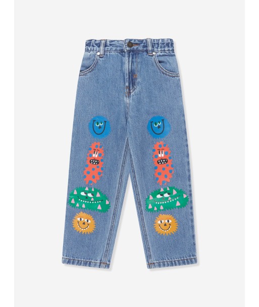 Stella McCartney Boys Monster Print Jeans in Blue est présent 