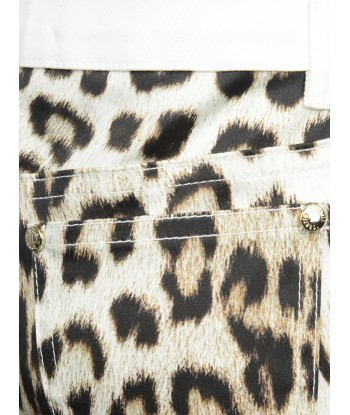 Roberto Cavalli Girls & Leopard Gabardine Trousers shop