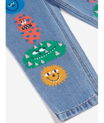 Stella McCartney Boys Monster Print Jeans in Blue est présent 