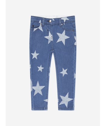 Stella McCartney Girls Star Print Slim Fit Jeans in Blue à prix réduit toute l'année