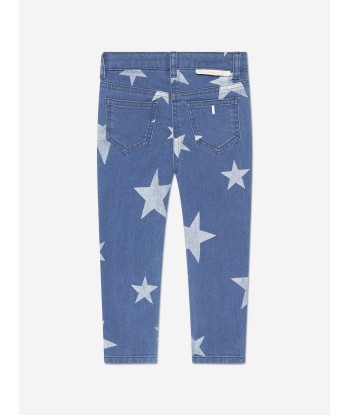 Stella McCartney Girls Star Print Slim Fit Jeans in Blue à prix réduit toute l'année