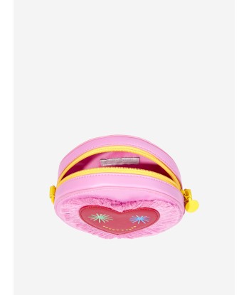 Stella McCartney Girls Round Heart Shoulder Bag in Pink pas cher 