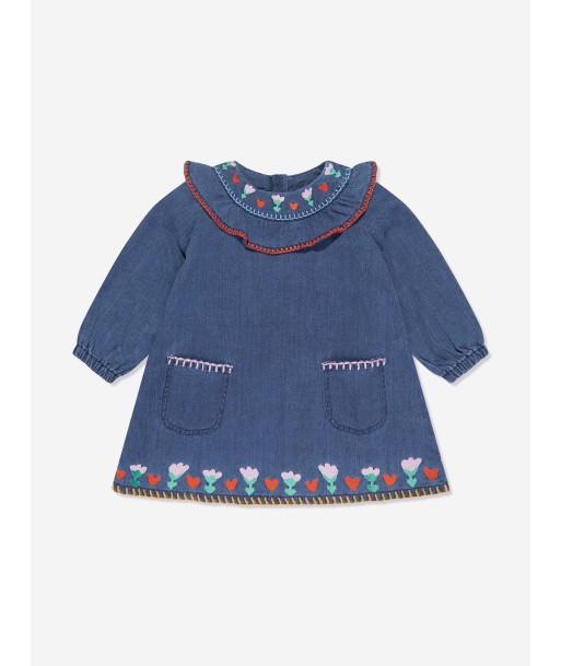 Stella McCartney Baby Girls Embroidered Denim Dress in Blue le des métaux précieux