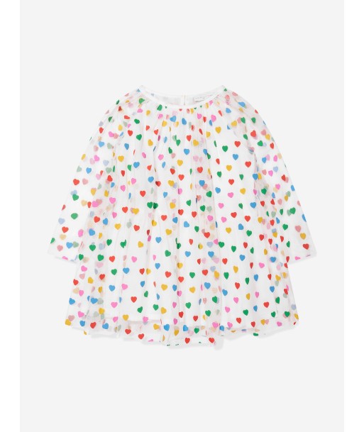 Stella McCartney Girls Heart Dress in Ivory livraison gratuite