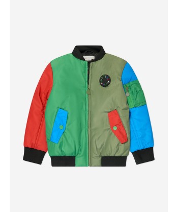 Stella McCartney Boys Colourblock Bomber Jacket in Multicolour basket pas cher