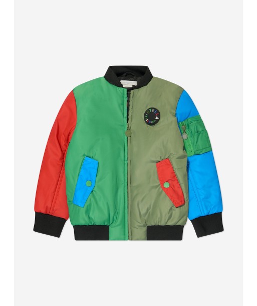 Stella McCartney Boys Colourblock Bomber Jacket in Multicolour basket pas cher