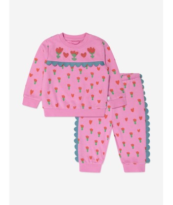 Stella McCartney Baby Girls Flower Tracksuit in Pink Pour