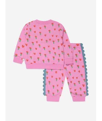 Stella McCartney Baby Girls Flower Tracksuit in Pink Pour