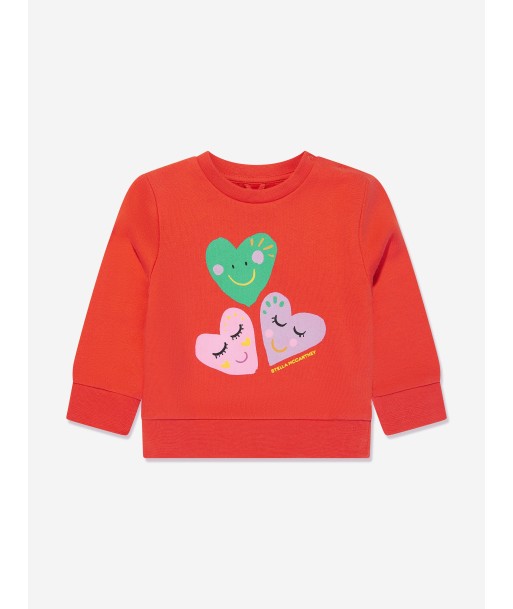 Stella McCartney Baby Girls Heart Sweatshirt in Red Toutes les collections ici