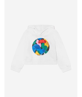 Stella McCartney Girls Logo Hoodie in White solde