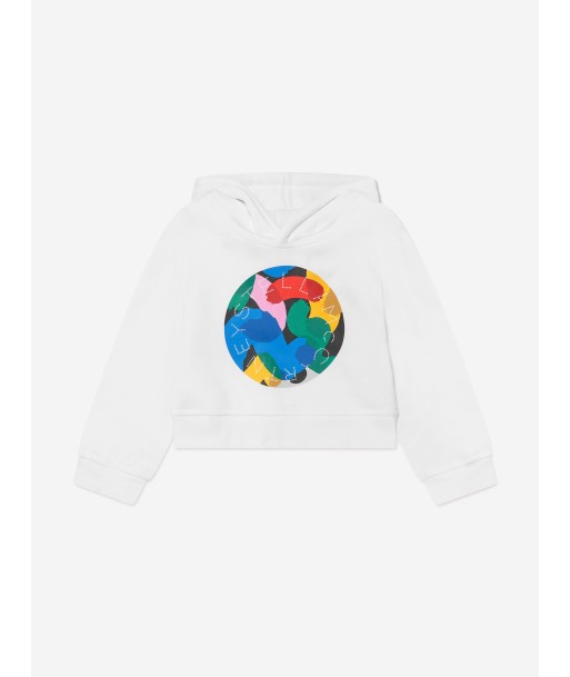 Stella McCartney Girls Logo Hoodie in White solde