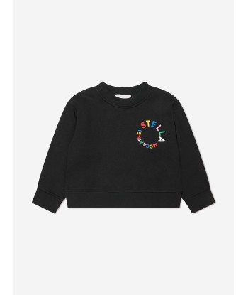 Stella McCartney Girls Logo Sweatshirt in Black pas cher chine